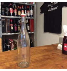 Botella Vintage vidrio tapón cerámica 75cl.