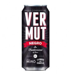 Lata de Vermut Negro Miro 33cl.