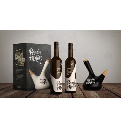 Porrón Molón Negro - Vino blanco noches de Verano