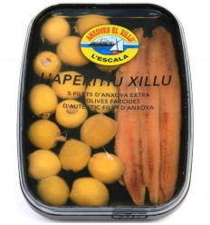 Bandeja Pack Aceitunas Xillu & anchoas cantábrico
